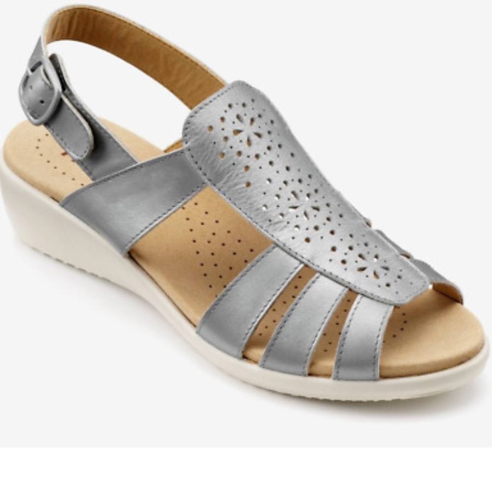 Hotter UK Athens Women's Silver Leather Sandals